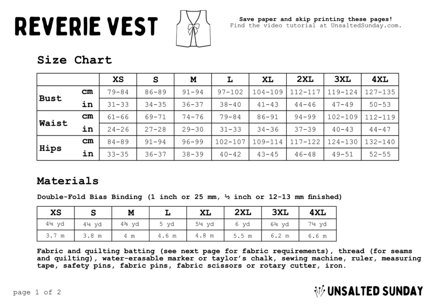 Reverie Vest Digital Sewing Pattern: Sizes XS-XL - Image 9